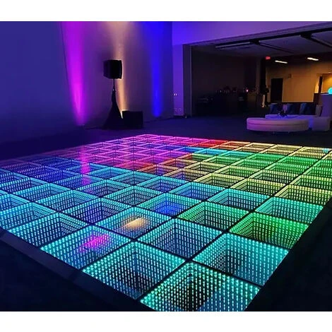 Pista Da Ballo LED 3D 2 Pannelli RGB 50x50cm Effetto Specchio Multimediale Dance 4 Pista Da Ballo LED 3D 2 Pannelli RGB 50x50cm Effetto Specchio Multimediale Dance - immagine 2