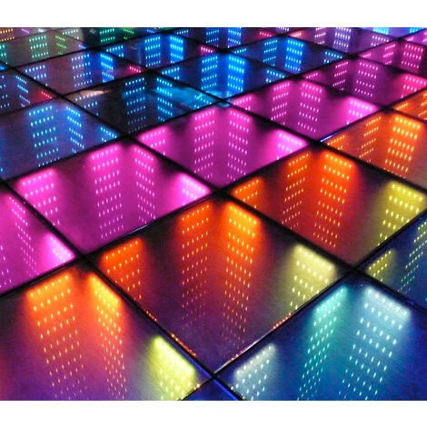 Pista Da Ballo LED 3D 2 Pannelli RGB 50x50cm Effetto Specchio Multimediale Dance 6 Pista Da Ballo LED 3D 2 Pannelli RGB 50x50cm Effetto Specchio Multimediale Dance - immagine 4