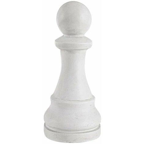 Statuetta Decorativa Scacchi, In Fibra Di Vetro E Argilla, Decorazione Per Esterno -Pedone / Bianco 3 Statuetta Decorativa Scacchi, In Fibra Di Vetro E Argilla, Decorazione Per Esterno -Pedone / Bianco