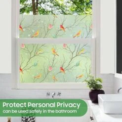 RHAFAYRE Pellicola Per Vetri Per Vetri,Pellicole Per Vetri Elettrostatici Per La Privacy,Pellicola Per Vetri 3D Protezione Della Privacy Protezione UV Pellicola Per Vetri Decorativa Per Casa Bagno Uff -Armonia Decor 91948457 3