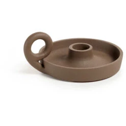 Kave Home - Portacandele Zarela Piccolo In Metallo Marrone