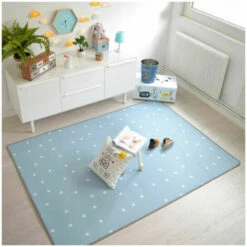 Tappeto Nursery In Tela - Blu - 70 X 100 Cm