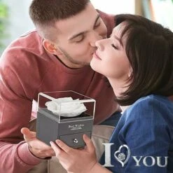 Rosa Eterna Con Gioielli Collana Da Donna Con Ciondolo A Cuore Con Fiore Finto Blu Collana In Argento 925 Per Le Donne Regalo Per Lei Natale San Valentino Regalo Di Compleanno -Armonia Decor 92039390 3