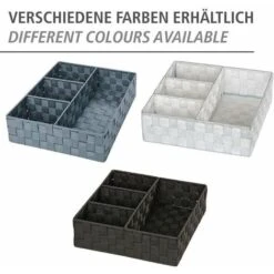 Adria Contenitore Bagno 4 Divisori Grigio 32,0 X 32,0 X 10,0 Cm -Armonia Decor 92048011 5