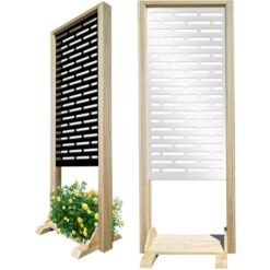 HOTDOG - Separè - Paravento Modulabile - 70x190cm - In Legno E PVC Bianco -Armonia Decor 92130159 4