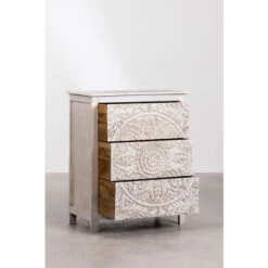 SKLUM Cassettiera In Legno Rosan Legno Bianco Vintage -Armonia Decor 92480568 3