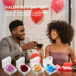 Vera Rosa Stabilizzata In Scatola Trasparente Rosa Eterna Profumata Per Sempre Fiore Di Rosa Presente Per Le Donne Regali Festa Della Mamma San Valentino Matrimonio Romantico Festa In Casa Feste Anniv -Armonia Decor 92491289 5