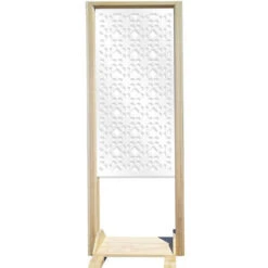 PSYCHEDELIC - Separè - Paravento Modulabile - 70x190cm - In Legno E PVC Bianco