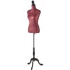 Manichino Sartoriale Busto Donna Da Sarto Con Treppiede Per Cucito Legno Rosa