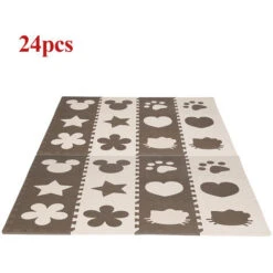 24pz Tappetino Tappeto Mickey Love Dog Blaw Flower Petal Five-Pointer Color Rice Compresse Bambino EVA