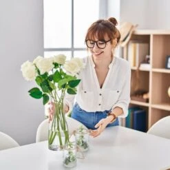 Relaxdays Vasetti Portacandele, Set Da 12, Vasi In Vetro, Manico Con Corda Di Canapa, HxD 10,5x7 Cm, Trasparente Marrone -Armonia Decor 92755449 3