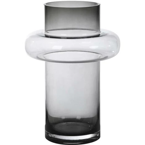 Vaso D.20,5 X H.30 Cm In Vetro Colorato Vetro Grigio Fumo - VALOIT 3 Vaso D.20,5 X H.30 Cm In Vetro Colorato Vetro Grigio Fumo - VALOIT