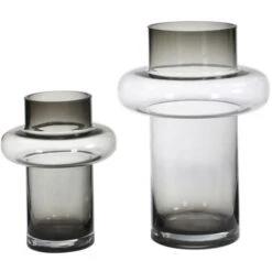 Vaso D.16,5 X H.25 Cm In Vetro Colorato Vetro Grigio Fumo - VALOIT -Armonia Decor 92849571 4