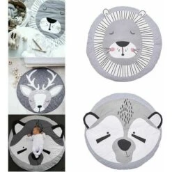 Tappetino Da Gioco Per Bambini Tappetino Da Gioco Per Bambini Tappetino Da Gioco In Cotone 95 Cm （Raccoon） -Armonia Decor 93247658 5