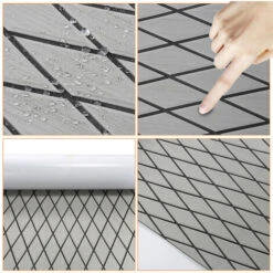 Randaco Tappetino Per Pavimenti Teak Ponte In Schiuma EVA Tappeto Pavimentazione Ponte Per Barche Grigio Chiaro 190 70 0,6 Cm -Armonia Decor 93289388 4