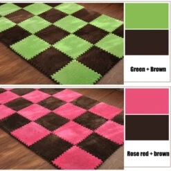 Tappetino Da Gioco Puzzle In Schiuma Eva Tappetino Da Gioco Ad Incastro Piastrelle Morbide Camera Dei Bambini Coperta Da Gioco Camera Da Letto Giunzione Tappetino Marrone Marrone -Armonia Decor 93374502 4