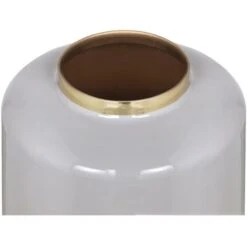 Vaso Grande D. 19 X H. 50 Cm In Metallo Smaltato Grigio E Dorato - GORIAT 9 Vaso Grande D. 19 X H. 50 Cm In Metallo Smaltato Grigio E Dorato - GORIAT -Armonia Decor 93919644 3