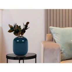 Vaso D. 29 X H. 36 Cm In Metallo Smaltato Finitura In Ottone Nero - KLAUDIA -Armonia Decor 93919672 2