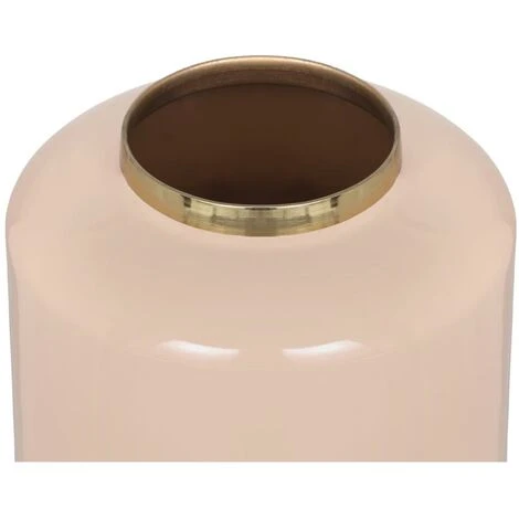 Vaso Grande D. 19 X H. 50 Cm In Metallo Smaltato Beige E Dorato - GORIAT 5 Vaso Grande D. 19 X H. 50 Cm In Metallo Smaltato Beige E Dorato - GORIAT - immagine 3