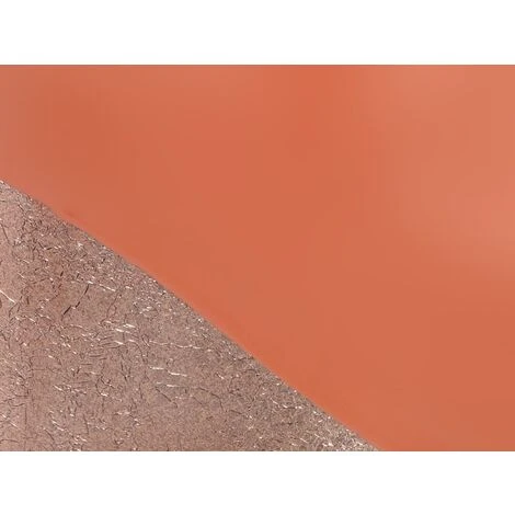 Vaso Grande D. 30 X H. 82 Cm In Metallo Smaltato Terracotta E Foglia Ramata - PERLIN 7 Vaso Grande D. 30 X H. 82 Cm In Metallo Smaltato Terracotta E Foglia Ramata - PERLIN - immagine 5