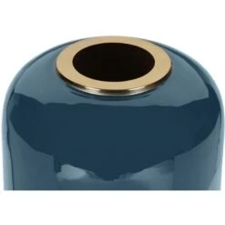 Vaso Grande D. 30 X H. 82 Cm In Metallo Smaltato Nero E Foglie Argento - PERLIN -Armonia Decor 93919693 5