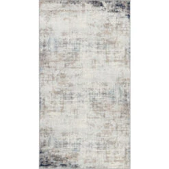 SURYA Tappeto Salotto A Pelo Corto Soggiorno Astratto Moderno Avorio E Blu 80x150 Cm -Armonia Decor 94077135 2