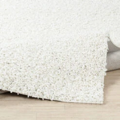 SURYA Tappeto Salotto A Pelo Lungo Soggiorno Shaggy Unicolore Chic Bianco 80x150 Cm -Armonia Decor 94077174 5