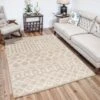 SURYA Tappeto Salotto A Pelo Lungo Soggiorno Shaggy Bohemien Avorio E Beige 160x220 Cm -Armonia Decor 94077211 1