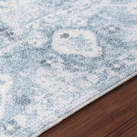 SURYA Tappeto Lavabile In Lavatrice Soggiorno Vintage Orientale Grigio E Blu 160x213 Cm 5 SURYA Tappeto Lavabile In Lavatrice Soggiorno Vintage Orientale Grigio E Blu 160x213 Cm - immagine 3