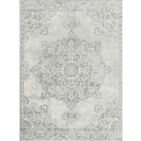 SURYA Tappeto Salotto A Pelo Corto Soggiorno Vintage Orientale Grigio E Avorio 130x180 Cm 4 SURYA Tappeto Salotto A Pelo Corto Soggiorno Vintage Orientale Grigio E Avorio 130x180 Cm - immagine 2