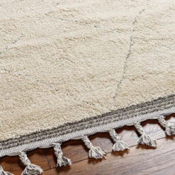 SURYA Tappeto Salotto A Pelo Corto Soggiorno Berbero Etnico Beige E Grigio 167x220 Cm -Armonia Decor 94077479 3