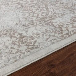 SURYA Tappeto Salotto A Pelo Corto Soggiorno Vintage Orientale Marrone E Avorio 120x170 Cm -Armonia Decor 94077679 3