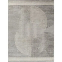SURYA Tappeto Salotto A Pelo Corto Soggiorno Scandinavo Hygge Grigio E Beige 120x170 Cm -Armonia Decor 94077682 2