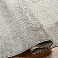 SURYA Tappeto Salotto A Pelo Corto Soggiorno Scandinavo Hygge Grigio E Beige 120x170 Cm -Armonia Decor 94077682 5