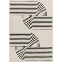 SURYA Tappeto Salotto A Pelo Corto Soggiorno Scandinavo Retro Bianco E Nero 200x275 Cm 8 SURYA Tappeto Salotto A Pelo Corto Soggiorno Scandinavo Retro Bianco E Nero 200x275 Cm -Armonia Decor 94077731 2