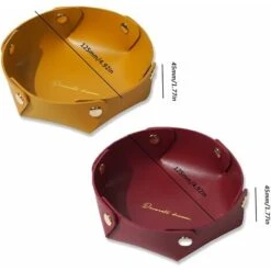 Vassoio Per Gioielli,Portagioielli Pieghevole,Tasca Vuota D'ingresso,Tasca Vuota,Portagioielli In PVC (2 Pezzi) -Armonia Decor 94286670 3