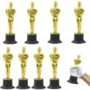 8 Pezzi Trofei D'oro, Stampo Per Figurina Oscar, Trofeo Di Plastica, Per Cerimonia Di Premiazione, Premi Per Feste, Celebrazioni Sportive