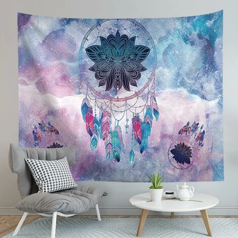 Panno Da Parete Di Sfondo Della Serie Dreamcatcher/arazzo/pittura Decorativa (150 100 Cm) 4 Panno Da Parete Di Sfondo Della Serie Dreamcatcher/arazzo/pittura Decorativa (150 100 Cm) - immagine 2