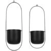 Portavaso Sospeso D. 18 X H.21 E D. 14 X H.19 Cm In Metallo Nero - Lotto Di 2 - PARIA -Armonia Decor 94576489 1