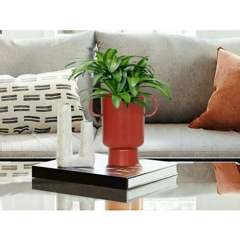 Vaso Piccolo Con Manici H.17 Cm In Metallo Terracotta - BILIAN 4 Vaso Piccolo Con Manici H.17 Cm In Metallo Terracotta - BILIAN - immagine 2