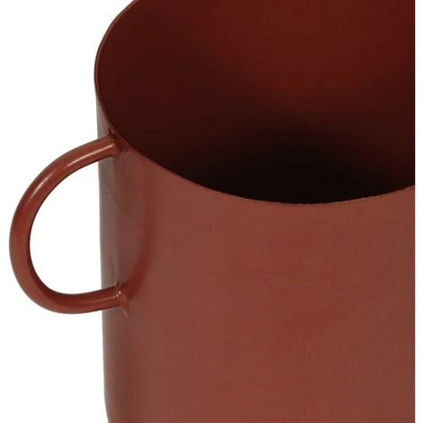 Vaso Piccolo Con Manici H.17 Cm In Metallo Terracotta - BILIAN 5 Vaso Piccolo Con Manici H.17 Cm In Metallo Terracotta - BILIAN - immagine 3