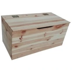 CASSAPANCA BAULE LEGNO PINO NATURALE GREZZO 73x35xh33cm