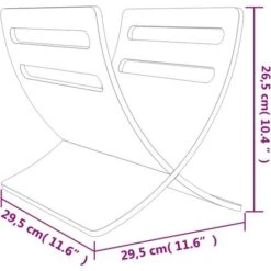 Portariviste Da Pavimento In Legno Bianco VidaXL -Armonia Decor 947933 3