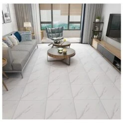 Bagno Cucina PVC Autoadesivo Adesivo Per Piastrelle Bagno Carta Da Parati Impermeabile Soggiorno Marmo Sfondo Carta Da Parati Piastrelle Bagno Carta Da Parati Impermeabile (Jazz White (10pcs) -Armonia Decor 94928876 3