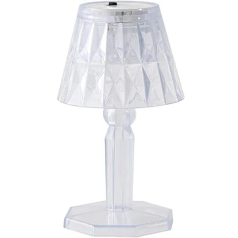 Trade Shop - Mini Lampada Effetto Cristallo Da Tavolo A Led Batteria Per Esterno Bar Locali 200gr 4 Trade Shop - Mini Lampada Effetto Cristallo Da Tavolo A Led Batteria Per Esterno Bar Locali 200gr - immagine 2