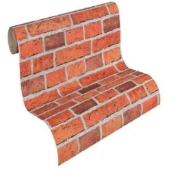 Trade Shop - Rotolo Pellicola Adesiva Mattoni Rossi 45cmx2m Pannelli Cassetti Mobili Casa