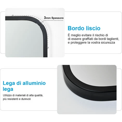 Heilmetz Specchio Verticale Con Cornice In Metallo Nero 120x37cm Specchio Da Parete Specchio Integrale Inclinabile E Da Parete Per Soggiorno Camera Da Letto Bagno Guardaroba 4 Heilmetz Specchio Verticale Con Cornice In Metallo Nero 120x37cm Specchio Da Parete Specchio Integrale Inclinabile E Da Parete Per Soggiorno Camera Da Letto Bagno Guardaroba - immagine 2