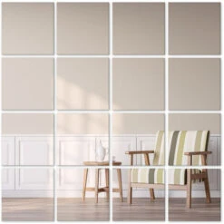 Heilmetz Piastrelle Specchio Autoadesivo Fai Da Te Specchio Adesivo Da Parete 15x15cm Decorazione Murale Per Soggiorno Bagno Camera Da Letto 16 Pezzi