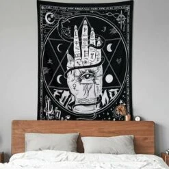 TRIP Carta Dei Tarocchi Arazzo Medievale Europa Divinazione Appeso A Parete Arazzo Geometrico Psichedelico Hippie Arazzo Decorazione Della Stanza Per Camera Da Letto Soggiorno Festa (150x200cm) -Armonia Decor 95219565 5