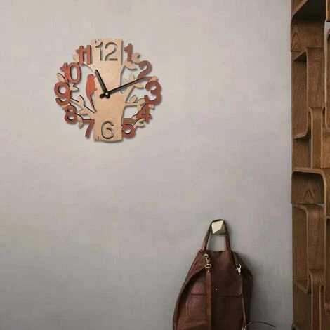 Orologio Da Parete Silenzioso A Forma Di Albero 7 Orologio Da Parete Silenzioso A Forma Di Albero - immagine 5